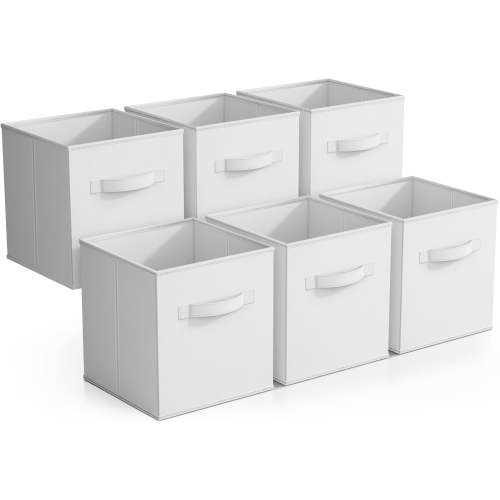 Sorbus Foldable Storage Cubes 6 Pack, 11 Inch Fabric Bins for Organization, Closet, Toy, Laundry Storage