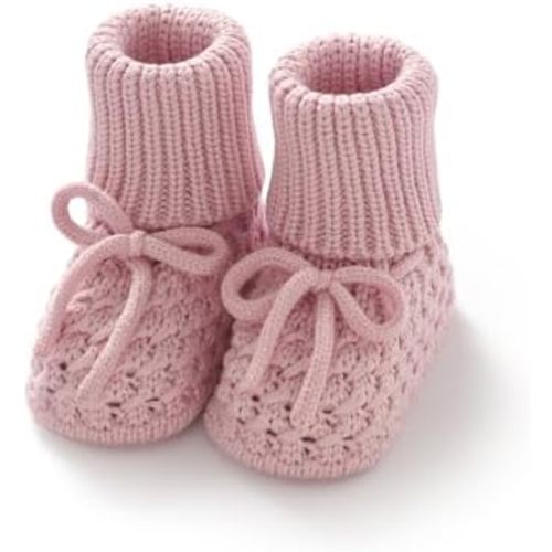 Newborn Shoes Knitted Baby Booties Hand Crochet Knit Infant Boys Girls First Walkers Soft Crib Sock Boots