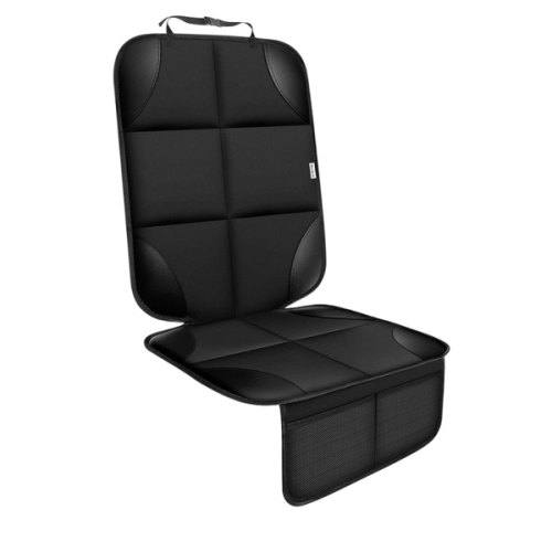 Meolsaek Car Seat Protector for Child Car Seat, Durable 600D Fabric Waterproof Car Seat Cover with Thick Pad Non-Slip Backing，No Imprints (Black 1pc)