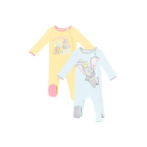 Classics Baby Girls' 2-Pack Footed Sleep N' Play Coveralls