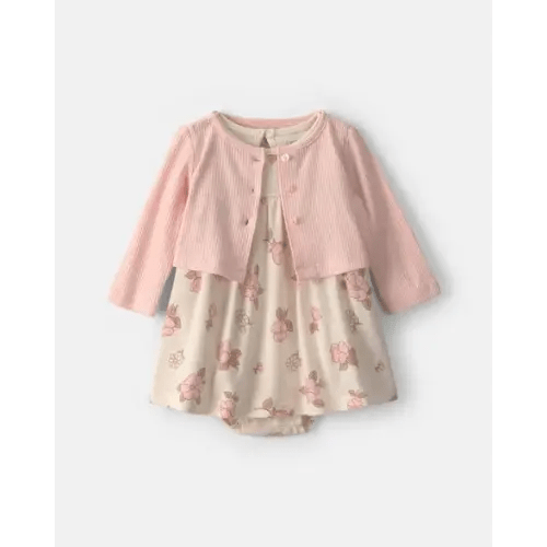 Baby Girl 2-Piece Floral Dress Set - Pink/Ivory | Carter's