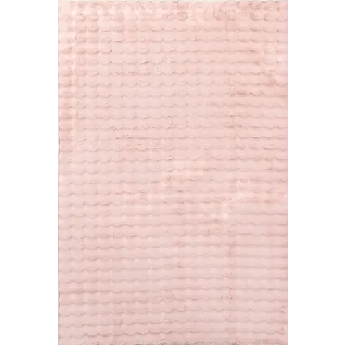 Ivana Checkered Plush Cloud Washable Rug | Blush – Rugs USA