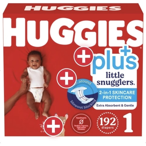 Huggies Little Snugglers Plus Diapers Size 1, 192-count | Costco