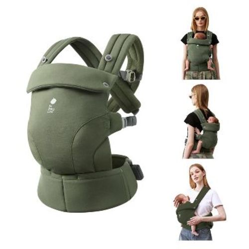 Bc Babycare CocoonGo Baby Carrier Ergonomic,Soft Adjustable,Hip Support, Breathable Fabric, Olive Grove