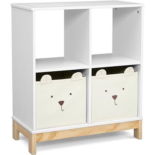 babyGap by Delta Children Brannan Bear Bookcase with Bins, White