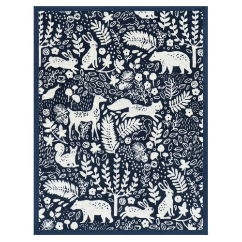 Whimsical Woods Navy Mini Blanket