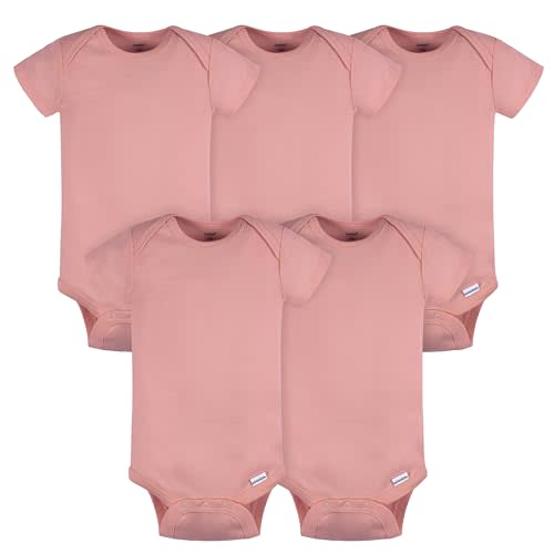 Gerber baby-boys 5 Pack Onesies Multi-packs Bundle Interlock 180 Gsm