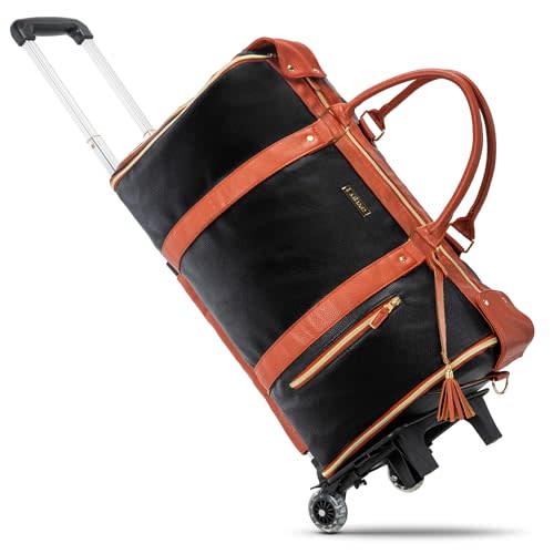 LUHXE Travel Convertible Carry On Garment Roller Bag with Shoe Pouch & Detachable Shoulder Strap - Charcoal