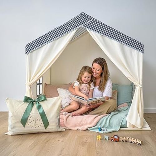 Sugar Bee & Sea Large Kids Play Tent with Storage Bag – Indoor & Outdoor Playhouse Fort for Boys & Girls – Spacious, Easy-Assemble Pop-Up Kids Tent – Gift for Ages 3–10