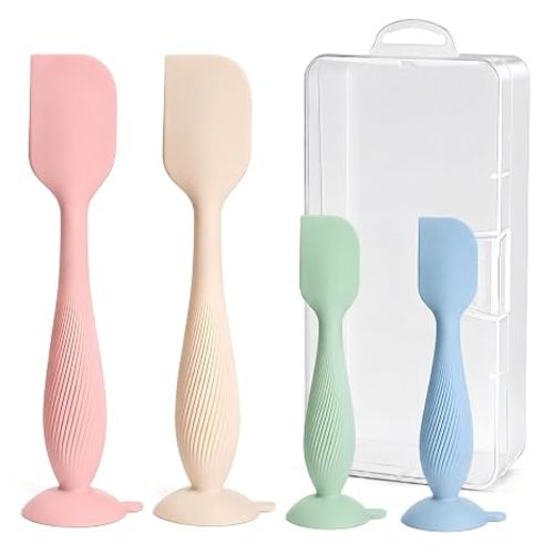 4-Pack Diaper Cream Spatula with Case, Soft Diaper Rash Cream Applicator