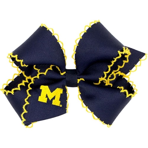 Michigan Gold Embroidered Moon Stitch Bow – My Urban Toddler Kid's Clothing