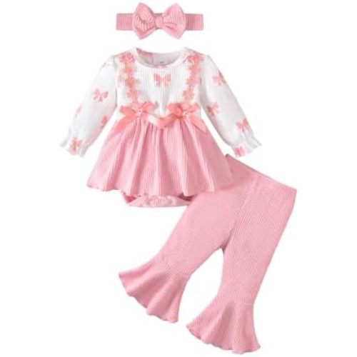 Renotemy Newborn Baby Girl Clothes Fall Infant Outfit for Girls Preemie-12M