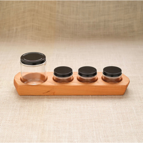 Sculpted Wooden Paint Jar Holders with Glass Jars & Metal Lids – Camden Rose Inc. / Palumba