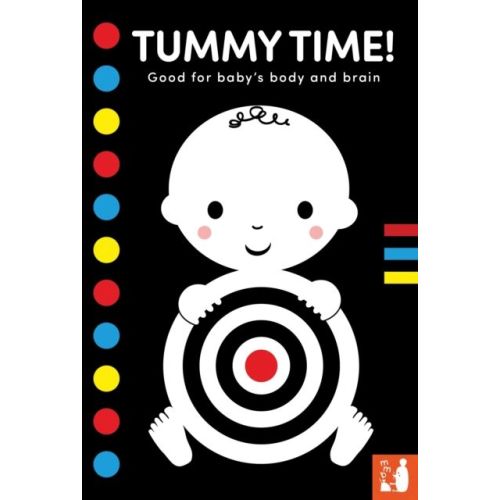 Tummy Time! - A high-contrast fold-out book with mirror for babies