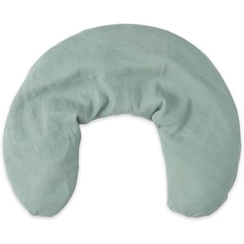 Bucky Linen Hot & Cold Neck Pillow, Natural Buckwheat Filling, Sage, 25x6.5-inch