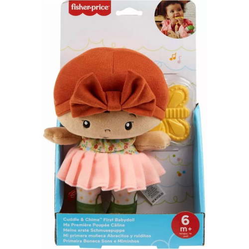 Fisher Price Cuddle & Chime First Babydoll Plush Doll (Butterfly)