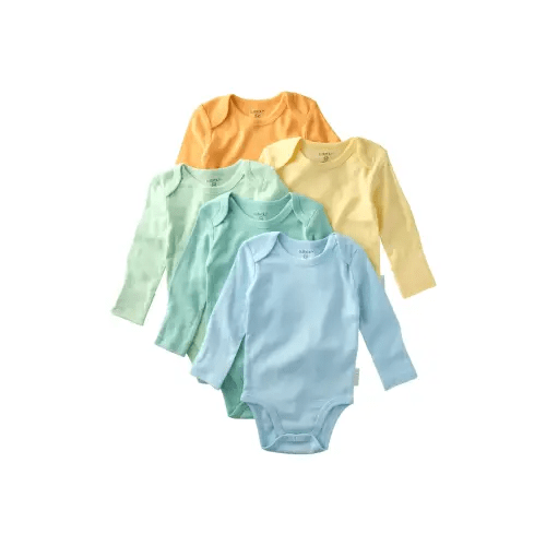 Blake Long Sleeve Organic Cotton Assorted 5-Pack Bodysuits