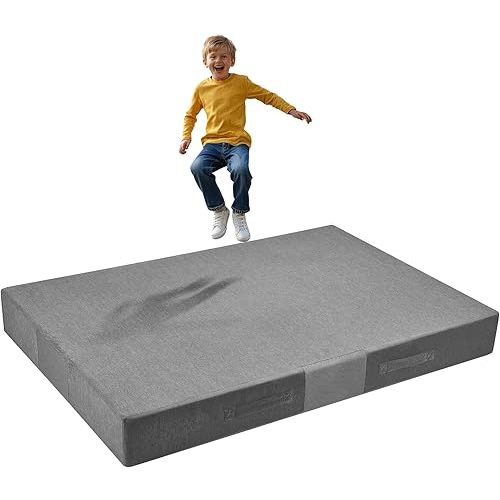 VEVOR Crash Pad, 6 x 4 ft Crash Pad for Kids Sensory with Soft Thick Foam and Washable Cover, Giant Pillow Mat Large Sensory Room Equipment for Children and Adults Jumping, Play, Climbing & Gymnastics