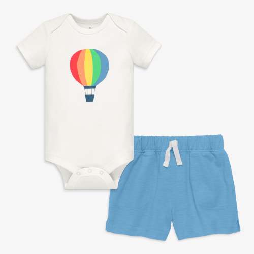 Baby hot air balloon playsuit | Primary.com