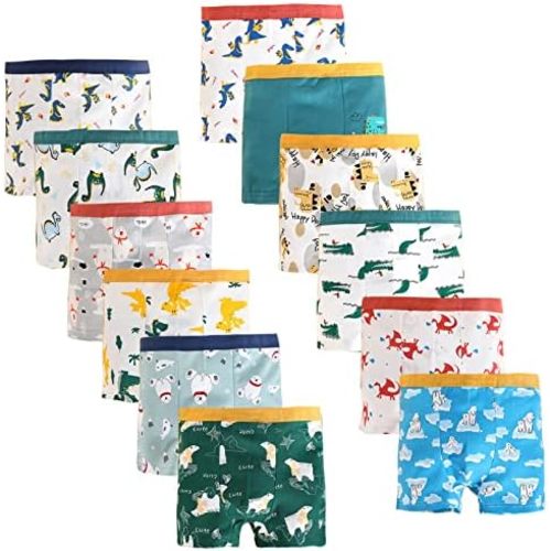 JackLoveBriefs Boys Boxer Briefs, 12 Pack Toddler Kids Underwear