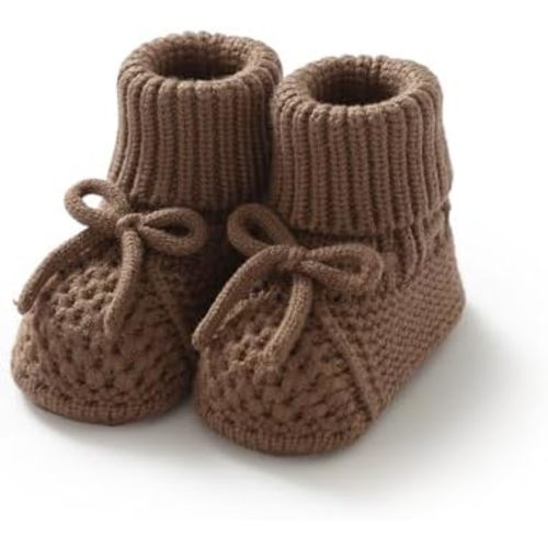 Newborn Shoes Knitted Baby Booties Hand Crochet Knit Infant Boys Girls First Walkers Soft Crib Sock Boots