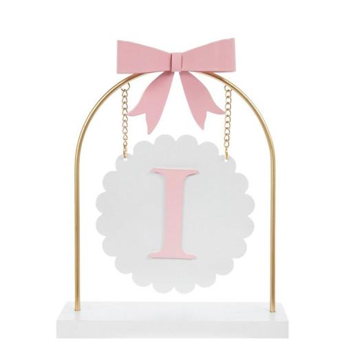Pink Letter Hanging Wood Sign