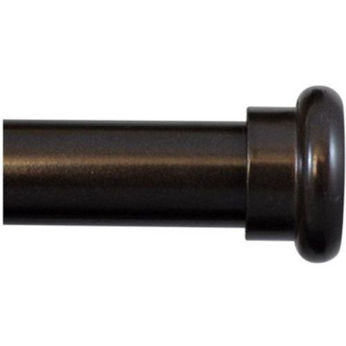 Urbanest Classic Forged Iron Button Window Drapery Rod Set Bronze 48"-84”