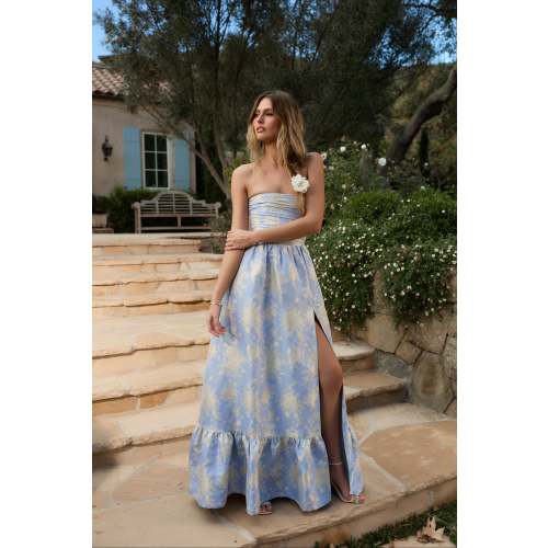 The Regina Dress in Bonnet Blue Windsor