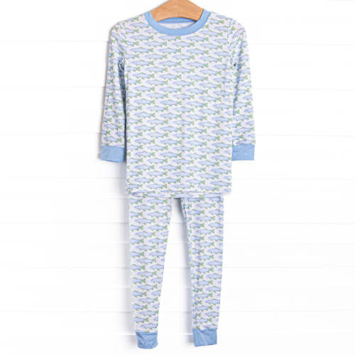Clear Lake Catch Bamboo Pajama Set, Blue – Stitchy Fish