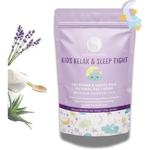 Natural Pacific Sea Salt - Tub Time Foaming Bath Salt Soak - Relaxing and Nourishing - All Natural with Goat Milk Powder, Lavender Essential Oil, Vitamins and Minerals – 24oz