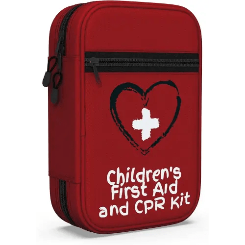 Small, First Aid and CPR Kit for children, toddler, and kids. Large Variety of Bandages to fit your childs injuries. Perfect travel first aid kit, Diaper Bag, Backpack, Car, and More. Quick and Effect