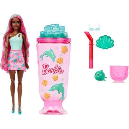 Barbie Pop Reveal Doll and Accessories Sea Slushy Series Fashion Doll Dolphin Slime and Color Change
