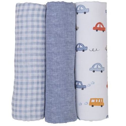 Motherhood Maternity - Tiny Cruisers 3 Pack Muslin Swaddle Blankets