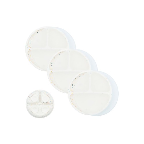 Suction Plates for Babies & Toddlers, 100% Silicone, Dinnerware Stays Put, 3 Pack