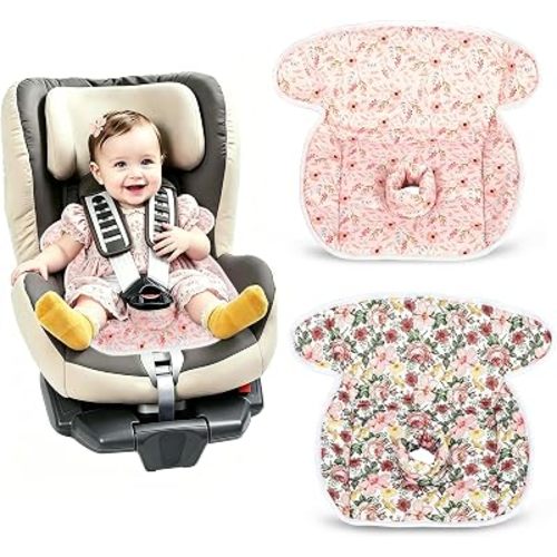 MUGINYU 2 Pack Car Seat Protector for Potty Training Waterproof Car Seat Liner Washable Anti Slip Leakproof Piddle Pad for Toddlers and Infants (Floral)
