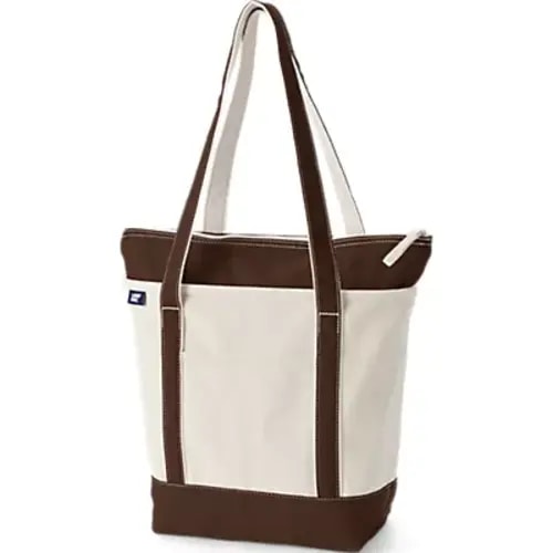 Medium 5 Pocket Open Top Canvas Tote Bag | Lands' End