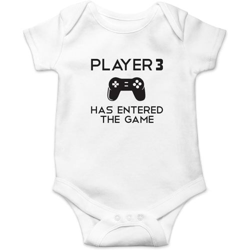 AW Fashions Player 3 Has Entered The Game Baby Bodysuit Newborn Boy Cute Romper Girl Clothes Romper