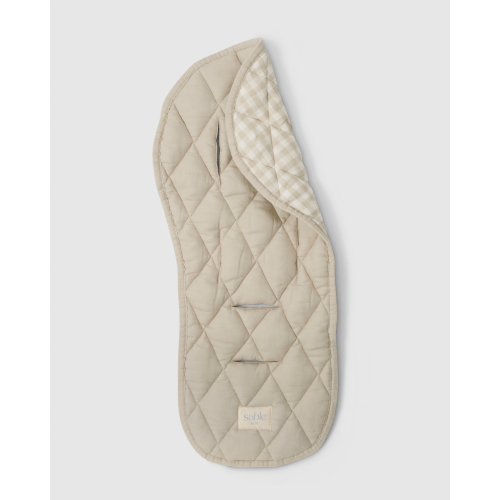 Dove Grey Gingham Pram Liner