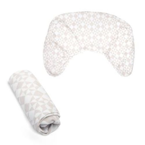 Boppy Nursing Pillow Organic Cotton Cover - Beige Check Quilt
