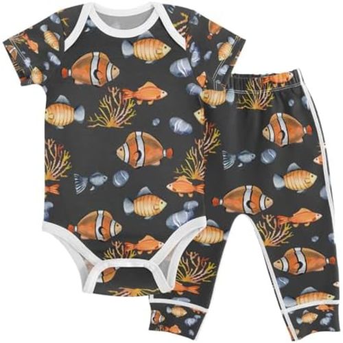 Baby Clothes Set Infant Bodysuits Pants Sets 0-24M For Boys Girls