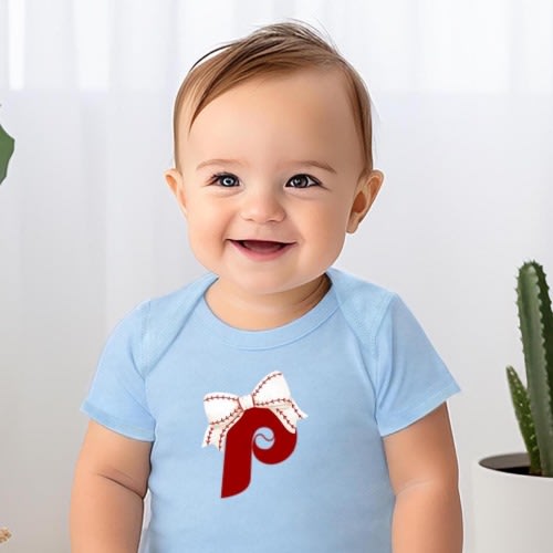 Philadelphia Phillies Logo Baby Onesie - MLB Baby Bodysuit, Baseball Team Infant Romper, Sports Fan Newborn Outfit, MLB Baby Shower Gift,
