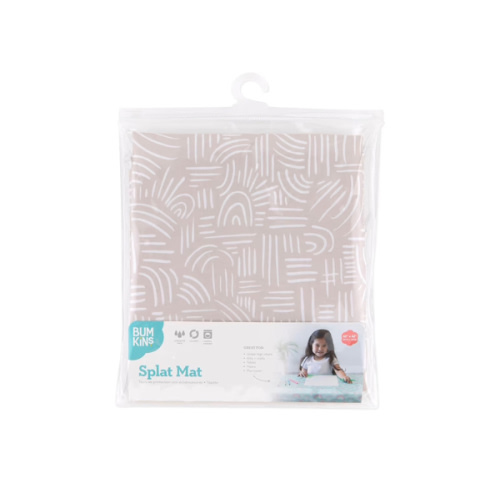 Bumkins Baby Splat Mat for Under High Chair, Babies Toddlers Eating Mess Mat, Waterproof Reusable Cloth for Arts and Crafts, Playtime Mat for Kids, Floors or Tables, Fabric 42inx42in, Desert Boho