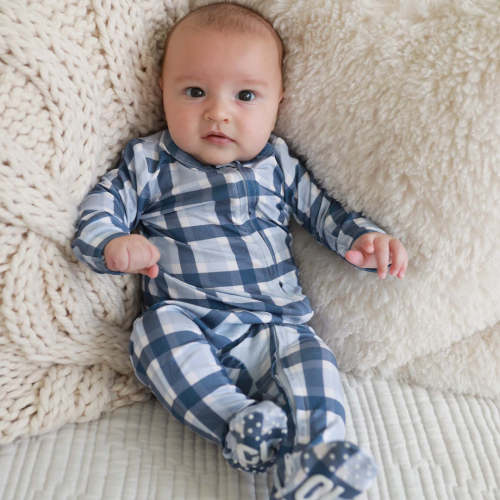 Paxton's Plaid Zipper Footie