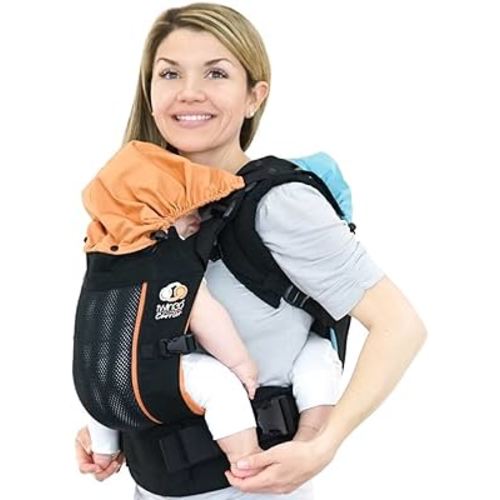 TwinGo Carrier - Air Model - Classic Black - Great for All Seasons - Breathable Mesh - Fully Adjustable Tandem or 2 Single Baby Carrier for Men, Woman XS-XXL - Twins and Babies 10-45 lbs
