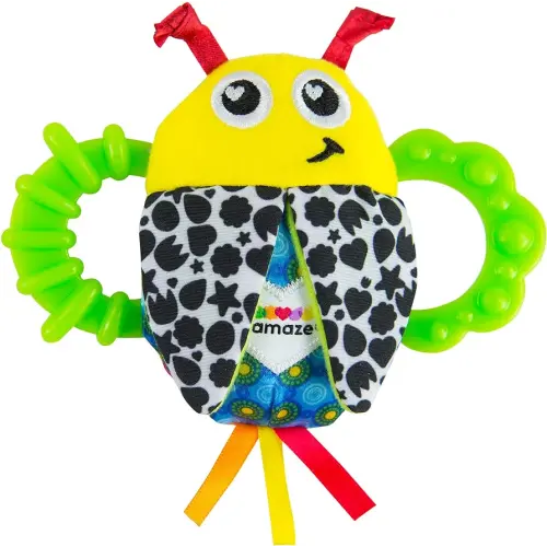 LAMAZE Bitty Bite Bug Rattle 4.5 Inch (Pack of 1)