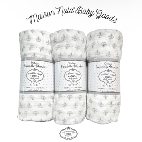 Fleur De Lis Muslin Swaddle | Maison Nola