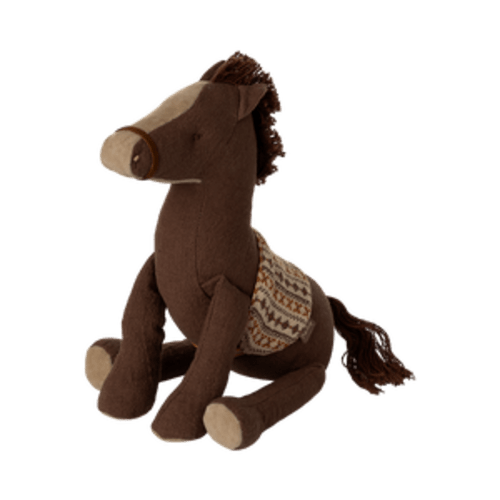 Pony in Brown, Soft Toy Horse with Saddle - Maileg - Maileg USA