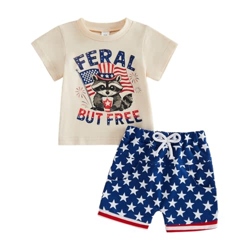 Hekkomird Baby Boy Cute Letter Short Sleeve T-shirt Top And Elastic Drawstring Shorts Toddler Summer Clothes