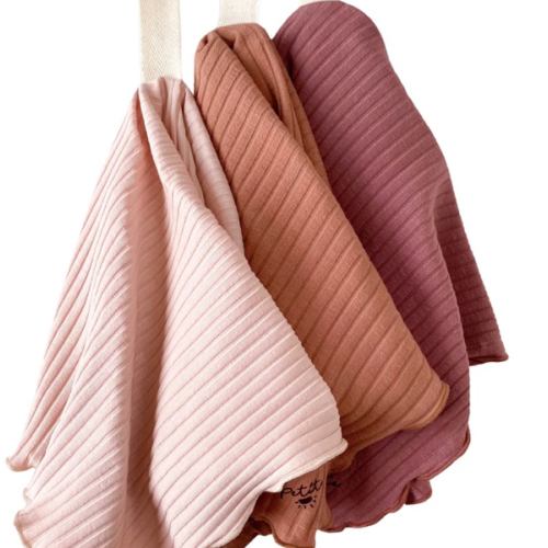 Pacifier blanket / wide ribbed - girly tones – EvelinaApparel