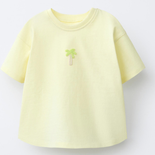 CROCHET PATCH T-SHIRT - Yellow | ZARA United States